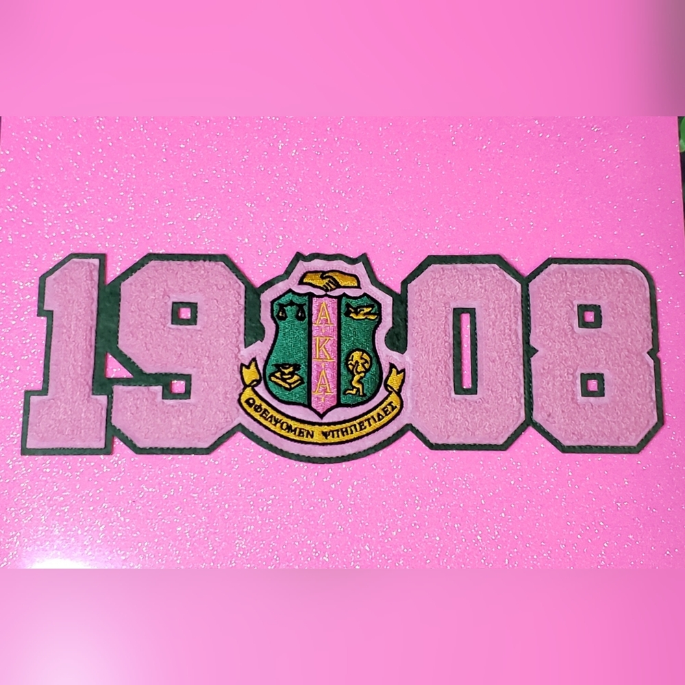 AKA Alpha Kappa Alpha Embroidery Iron-on Patch. 11 inches